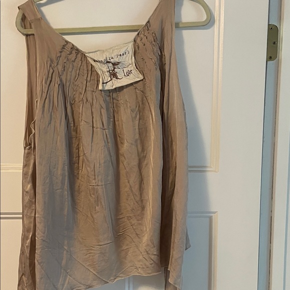 Magnolia Pearl Beige Ruffle Tank Top - Picture 3 of 5